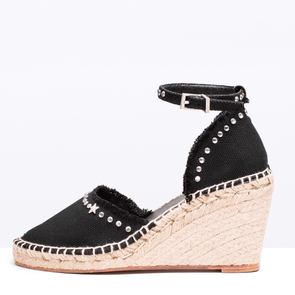 Zadig & Voltaire Black Andy Espadrilles Sz 40